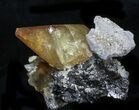 Gemmy, Twinned Calcite With Sphalerite - Elmwood #33802-5